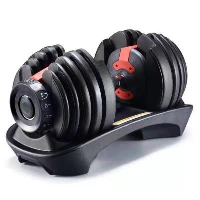 China Rubber Covered Dumbbell Fitness Equipment Customized 2.4kg- 40kg Weight Lifting Training Gym Books Adjustable Beauty Dumbbell Set for sale