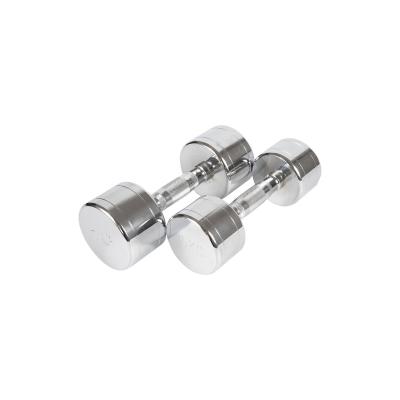 China Wholesale High Quality Muscle Chromed Electroplating Training Dumbbell China Weightlifting Fixed Stainless Steel Dumbbell for sale