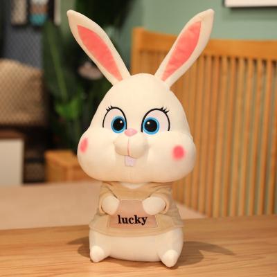 China Custom Cute Soft Plush Rabbit Doll Gift/Decoration Factory Wholesale New Design With Sweater Plush Bunny Pillow for sale