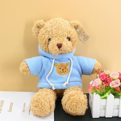 China Wholesale Cheap Soft Plush Brown Teddy Bear Plush Toy With Hoody for sale