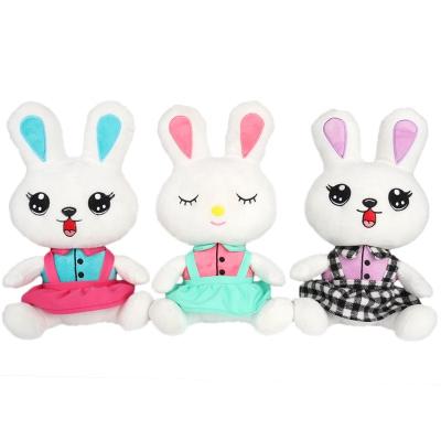 China Gift / Kawaii Rabbit Soft Cute Smiling Bunny Stuffed Animal Plush Toy Maker Custom Decoration BSCI Approval for sale