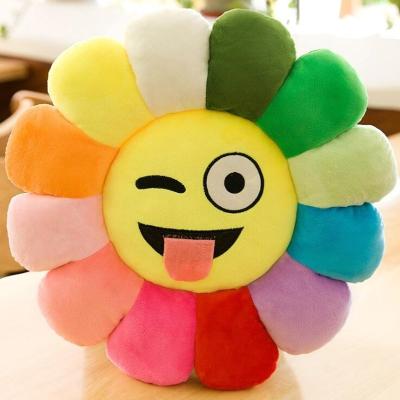 China 2022 Soft Stuffed Animal Cartoon Flowers Plush Pillow Toys Sunflowers Anime Stuffed Toy For Sofa Pillow for sale