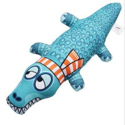 China Long Viable Canvas Crocodile Pet Interactive Toys Dog Playing Squeaky Chew Toys For Dog for sale