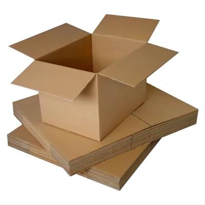 China Handmade Customized Sturdy Folded Corrugated Cardboard Box for Plastic Bags Gift Packaging for sale