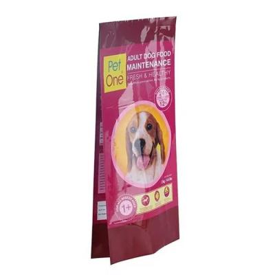 China Barrier Good price Printed 9 kg 15 kg Plastic PPPET AL Barrier Side Gusset Packaging Pouch Bag for Pet Food Rice Automatic Packing for sale