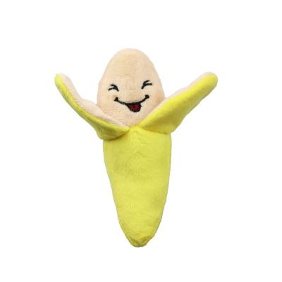 China Hot Selling Viable Puppy Gift Toys For Boredom Dog Toy Banana Plush Dog Chew Funny Toys for sale