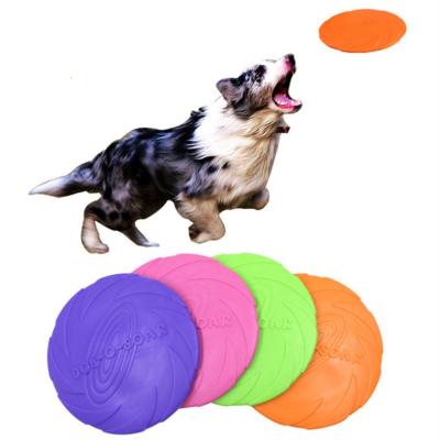 China Dog Playing Chewing Interactive Dog Chew Toys Resistance Bite Puppy Soft Rubber Pet Toy Dog Flying Discs for sale