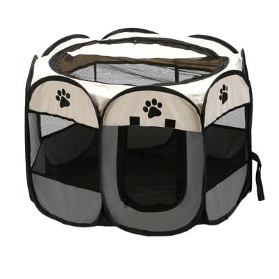 China Portable and Foldable Playpen Pen Tents Windproof House Kennel Dog Exercise Pet Playpen for sale