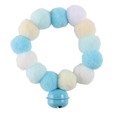 China Custom Handmade Cat Collar Polyester Colorful Round Balls Sunflower Collar Pet Collar for sale