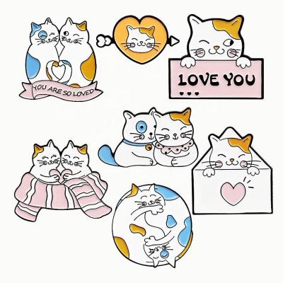 China Worldwide Cheap Promotional Gifts Custom Badge Metal Enamel Pin Cats Cartoon Pin Anime Enamel Pin for sale