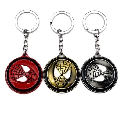 China America Manufacturer Hot Sale Spiderman Movie Roll Key Chain The Avengers Rotating Key Chain for sale