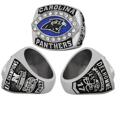 China All Over The World Hot Selling 2003 Carolina Panthers Champion Ring Eco-Friendly Silver Rings Alloy Rings For Men for sale