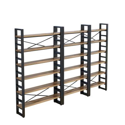 China Multi-Layer Office Shelf Product Display (Other) Adjustable Simple Steel And Wrought Iron Combination Shelf Wood Flooring for sale