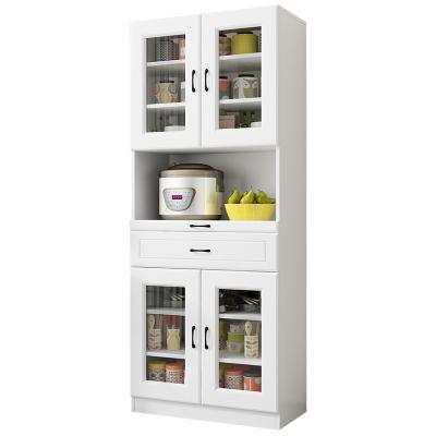 China (Other) Modern and simple Italian white minimalist adjustable living room side high cabinet one-piece wine cabinet for sale