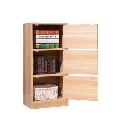 China (Other) Color Bookcase Adjustable Solid Wood Living Room Built In Single Small Cabinet With Door Storage Box for sale