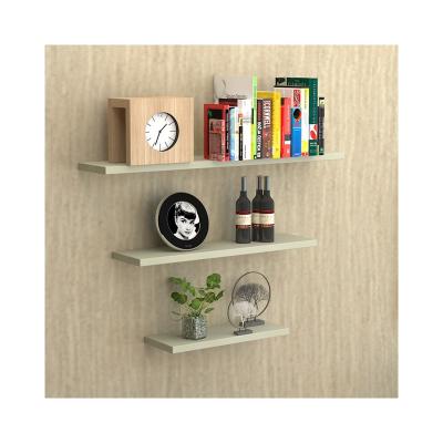 China 1 2 3 Wall Mount Shelves Occasional Floating Wooden Display Unit MDF Set Book Storage On Wall Shelf for sale