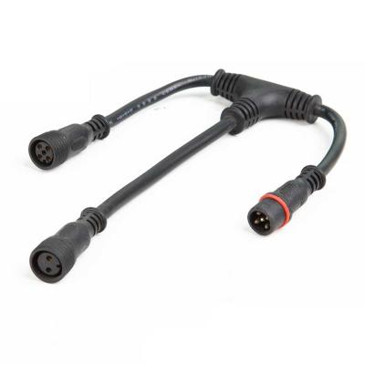 China Automotive Waterproof 3way 2 Pin T-Type Connectors Waterproof Splitter Connector For Outdoor Lighting for sale