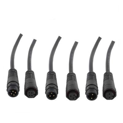 China Waterproof Automotive M12 Pin Connector Male To PVC 2pin Female Cable Connectors for sale