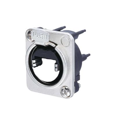 China Single Power Ethernet RJ45 Waterproof Panel Mount IP65 Sockets Connector for sale