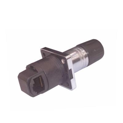 China Automotive Step Lights Waterproof IP68 Ethernet RJ45 Male Female Connector for sale