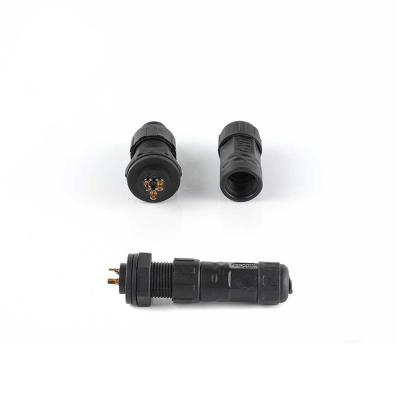 China P68 M12 2pin 3pin 4pin Power Panel Waterproof Mount Male Female Connector for sale