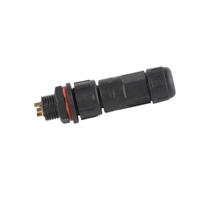 China IP68 Automotive Male Female M12 2 Type Cable 3 4 5 6 8 Pin Waterproof Panel Mount Quick Lock Connector for sale