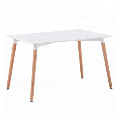 China Wholesale Modern Furniture Square Coffee Dining Coffee Room Wood Table With Beech Legs for sale