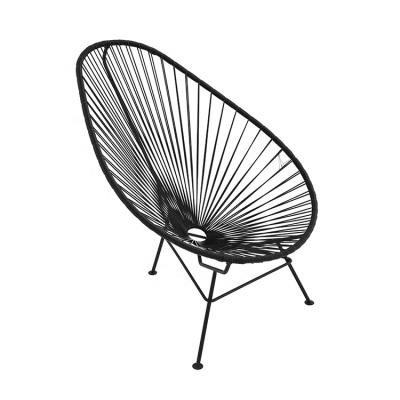 China Durable Comfortable Outdoor Restaurant Black Metal Frame Wire Chair for sale