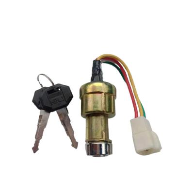 China Aluminum Alloy Ignition Switch Universal Heli Forklift Spare Parts Start Switch With Master Jk411 (4/3line) for sale