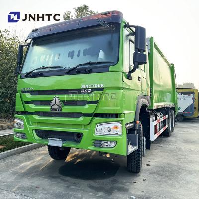 China HOWO 6x4 Mülltransporter Verdichter Euro 2 Abfallentsorgung Müllrücklader Lastwagen Grüner Diesel Modell Neues zu verkaufen