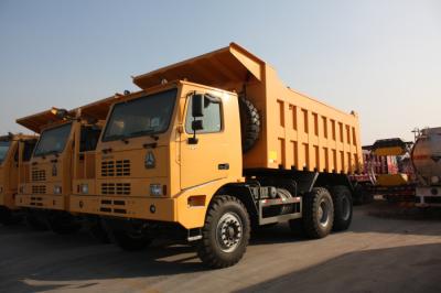 Cina Autocarro con cassone ribaltabile giallo dell'autocarro con cassone ribaltabile di estrazione mineraria/10 carrai con il contenitore d'acciaio di carico in vendita