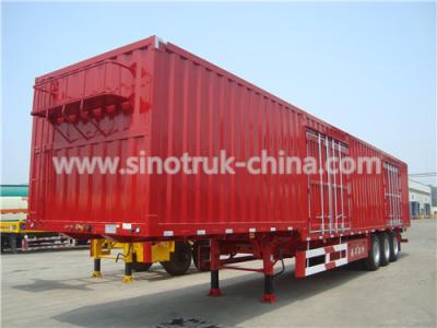 China Van Type Heavy-duty Semi Aanhangwagens 12 Wielen met 3 de As van de de Ladingscapaciteit van PCs 13T Te koop