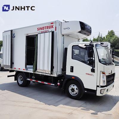 China New HOWO 3t 4t 5t 4x2 Refrigerator Truck Light food Truck Refrigerator Trucks for sale