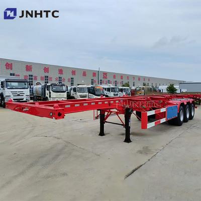 China Customizable 20 Feet 40 Feet Extended Container Chassis Sale 3 Axles Container Trailer Skeleton Semi Trailer Truck à venda