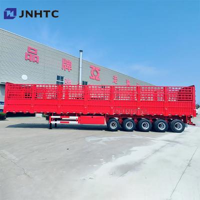 中国 High Strength 3 Axles 4 Axle 5 Axles Customized Bulk Cargo Fence Semi Trailer 16 Meters Cargo Trailer With Tarpaulin 販売のため