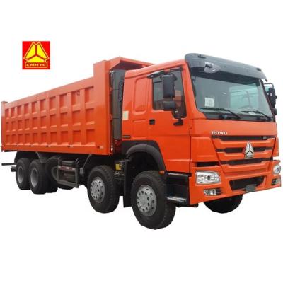 Chine Camion de boîte de décharge de forme de SINOTRUK HOWO 8X4 U au Ghana Tanzanie Zambie Zimbabwe à vendre