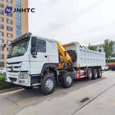 China Faltbarer Arm Crane With Lifting Axle Howo 16 Wheeler Dump Truck With 10T zu verkaufen