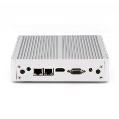 China Fanless+Aluminum Alloy Metal Case Fanless Desktop 5200u Mini Pc Linux With Intel Core I3 I5 I7 for sale