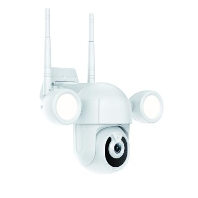 China Built-in CCTV Wireless Wireless Wifi Camera Outdoor Surveillance Siren 3MP Tuya Waterproof IR Cloud Garden Light for sale