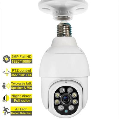 China NIGHT VISION REGIS 2MP Full HD Color Night Vision Automotive Tracking IP Bulb Wifi Security Camera Video Radio for sale