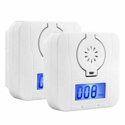 China Small Sensor Security Home Warning Alarm LED Display Carbon Monoxide Gas CO Smoke Detector for sale