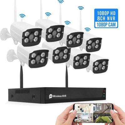 China NIGHT VISION Regis Tuya Wifi 2MP Outdoor 8CH Bullet Surveillance CCTV System Video IP Camera With Nvr System for sale