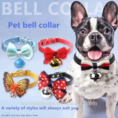 China Viable Christmas Gift Pet Supplies Dog Cat Pet Bell Collar Bow Tie for sale