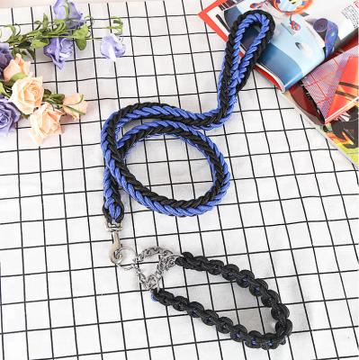 China Sustainable Collar Pull Rope Can Adjust Nylon Braided Pet Rope for sale