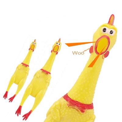 China Viable Most Popular Chewing Chicken Dog Squeaky Rubber Pet Toy Squeaky Toy for sale