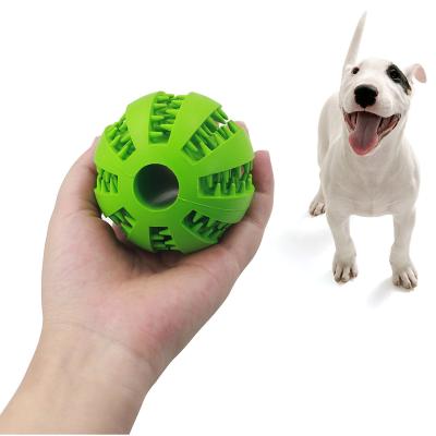 China Sustainable Cat Dog Toys Pet Toys Clean Grinding Teeth Chewing Rubber Balls for sale