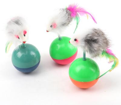 China Viable Wholesale Funny Interactive Cat Toys Cute Feather Cat Pet Toys for sale