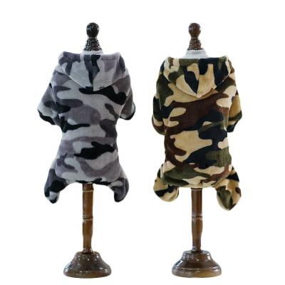 China Viable Wholesale Camouflage Leisure Dog Clothes With Four Legs Pet Clothes for sale