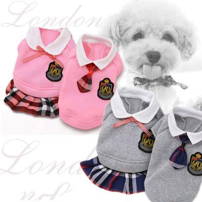 China Fashion Pet Summer Dress College Style Dog Dress Sustainable Pet Clothes for sale