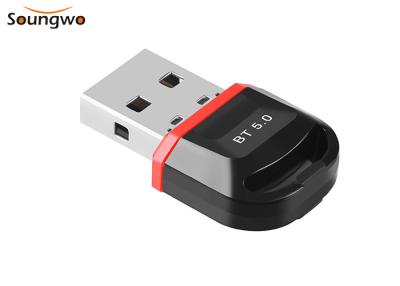 China 5VDC EDR 5.0 Bluetooth Dongle For Desktop Windows 10 33ft Transmission Range for sale